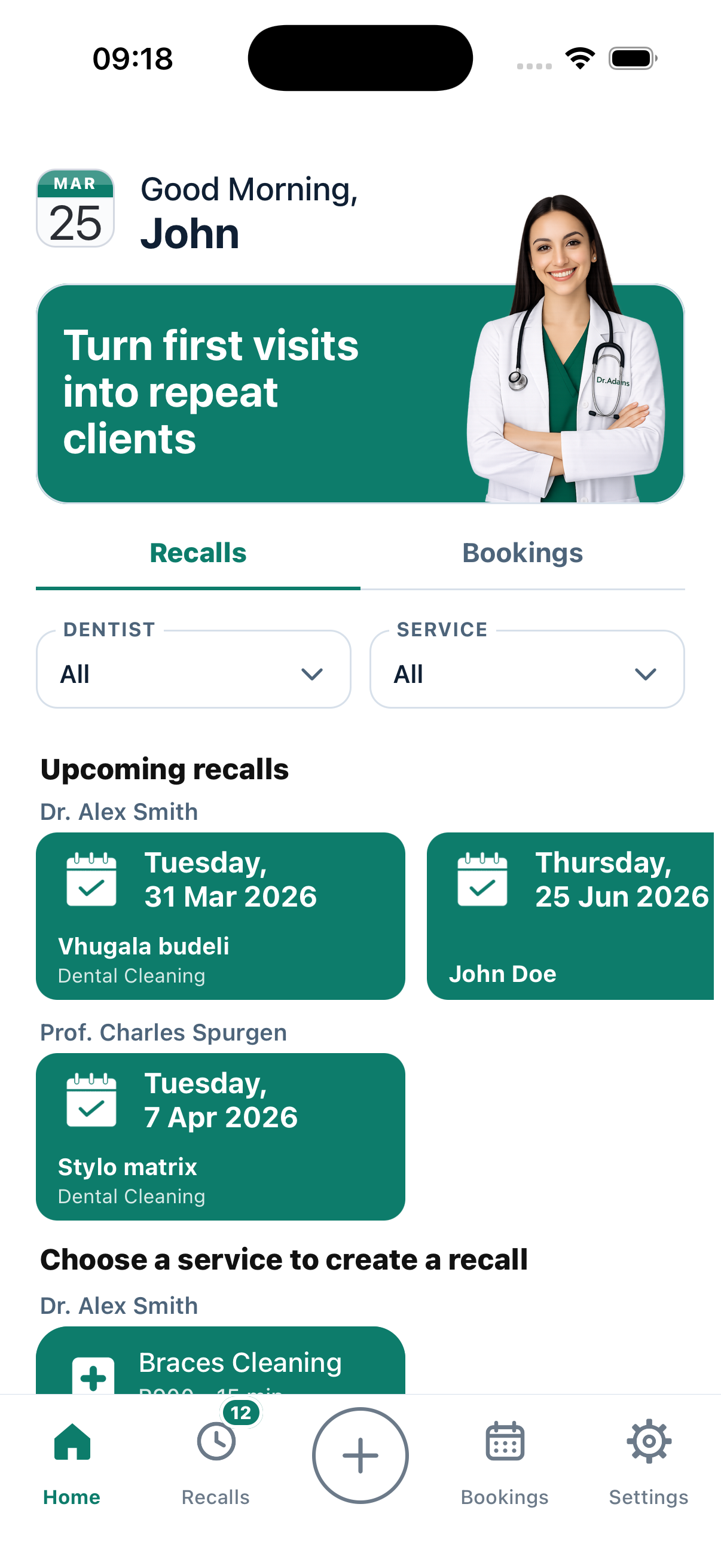 NewRecall home screen shown inside a phone frame